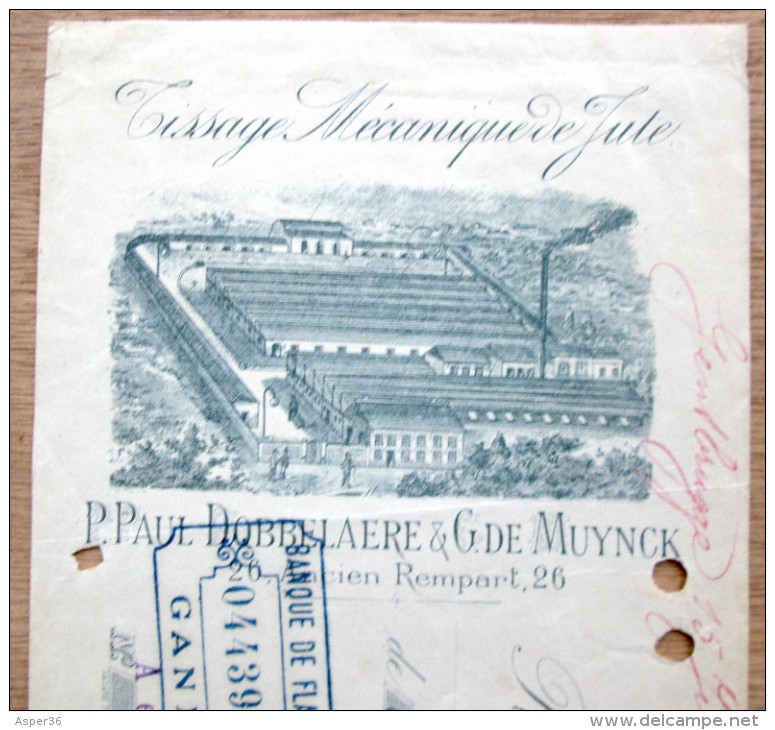 Tissage Mécanique , P. Paul Dobbelaere & G. De Muynck, Ancien Rempart Gentbrugge 1899 - 1800 – 1899
