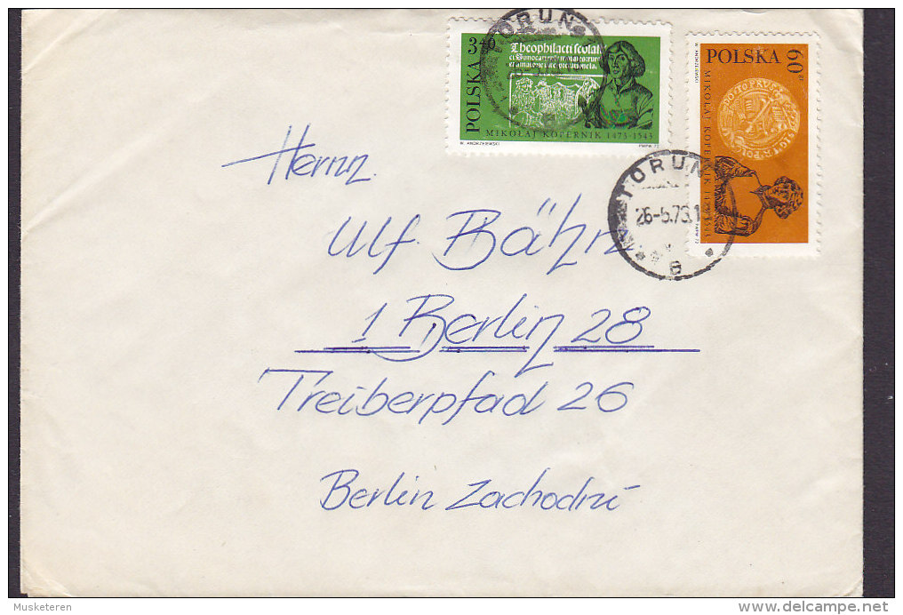 Poland TORUNA 1973 Cover Brief BERLIN Germany Kopernika Copernicus Kopernikus Astronom Stamps - Briefe U. Dokumente