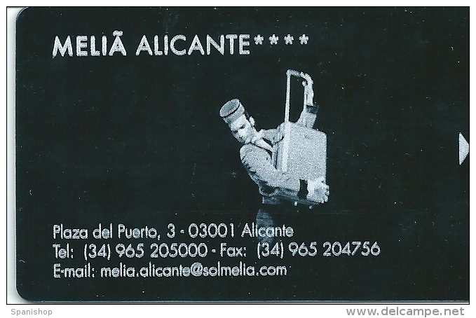 HOTEL MELIA ALICANTE, Reverse A Y Corte Ingles, Llave Clef Key Keycard Karte - Hotelaufkleber