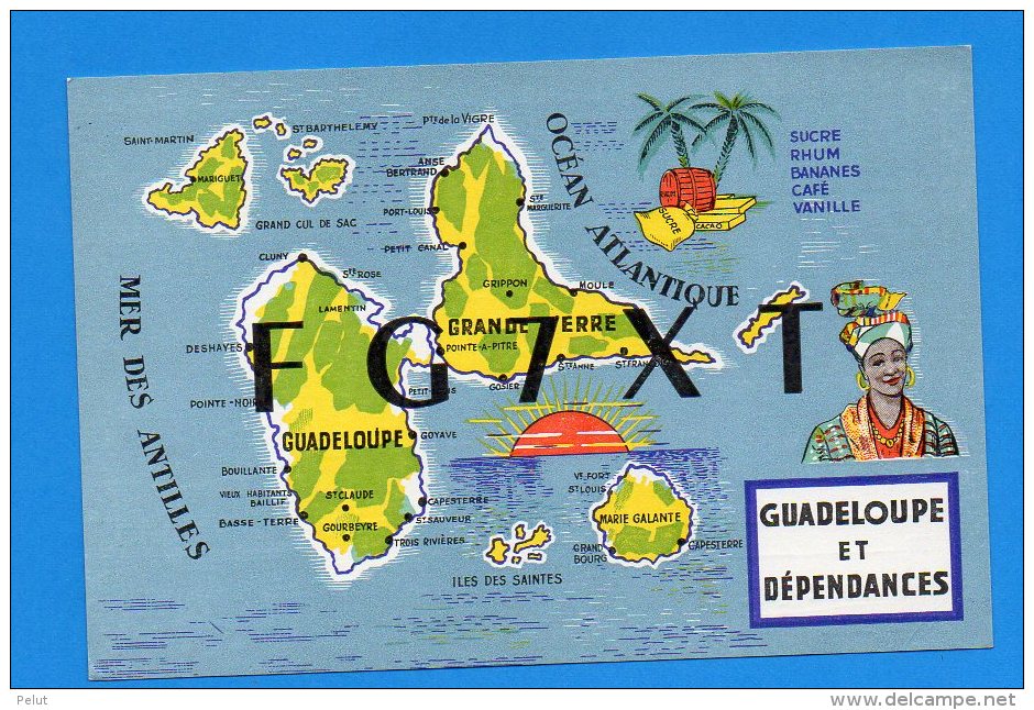 Carte QSL Guadeloupe Pointe-A-Pitre 1962 - Radio