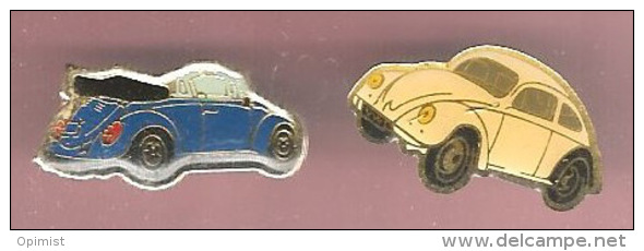 43662-lot De 2  Pin's-Volkswagen.coccinelle...automobile.. - Volkswagen