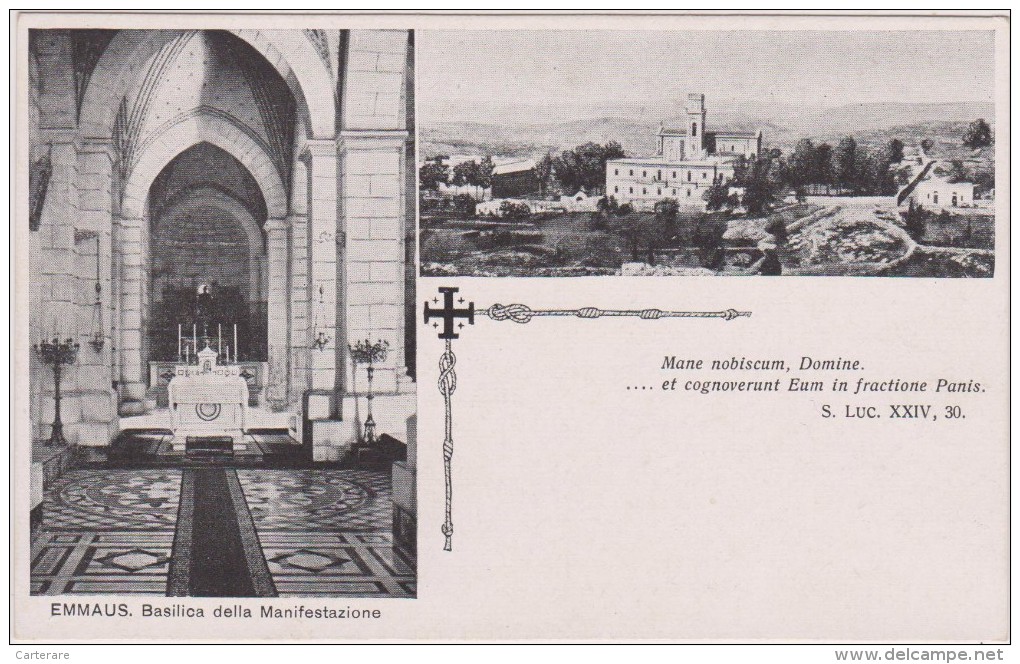 Carte Ancienne,israel,ASHKELON,EN 1914,BASILIQUE,BASILICA,EMMAUS - Israel