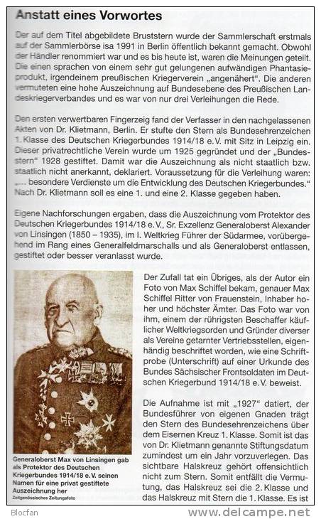 Katalog Abzeichen Kriegervereine In Deutschland 2013 Neu 50€ Nachschlagwerk Auszeichnungen Bis 1943 Catalogue Of Germany - Allemand