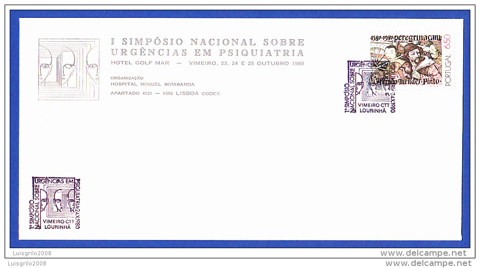 I SIMPÓSIO NACIONAL SOBRE URGÊNCIAS EM PSIQUIATRIA -- VIMEIRO . LOURINHÃ - 24.X.1980 - Maschinenstempel (Werbestempel)