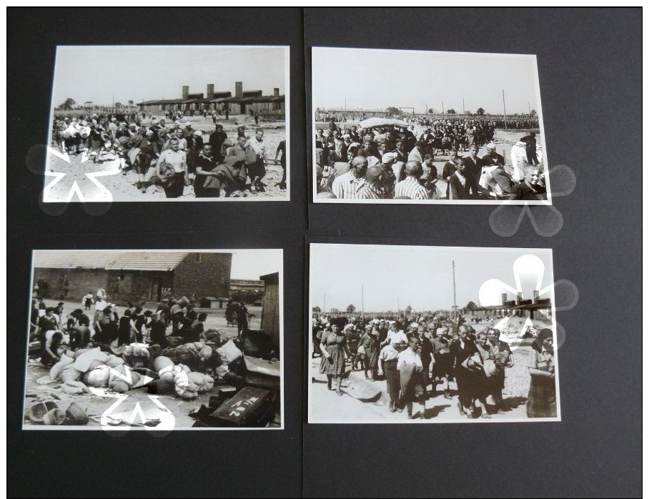 LOT PHOTOS PANORAMIQUE 11.5X16 CMS Camp D´AUSCHWITZ SEPTEMBRE 1943 LE MARTYR DES JUIFS DANS CE CAMP D´EXTERMINATION - Other & Unclassified
