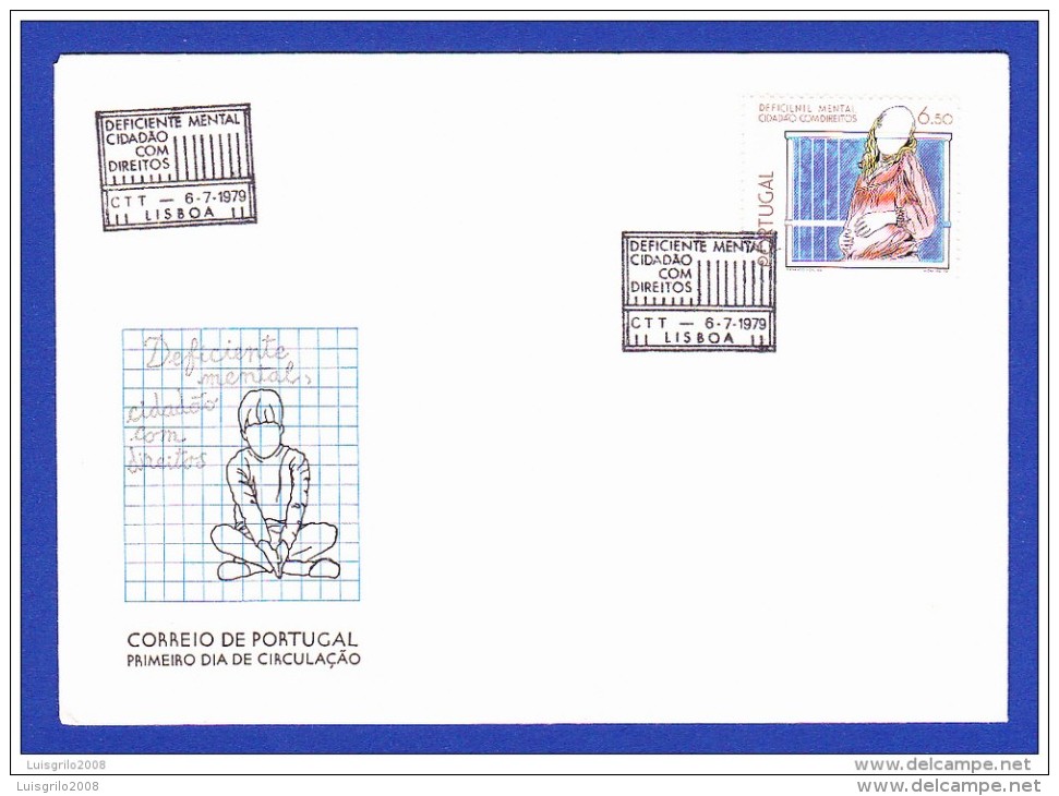 ENVELOPPE - DEFICIENTE MENTAL CIDADÃO COM DIREITOS - 6.7.1979 - Maschinenstempel (Werbestempel)