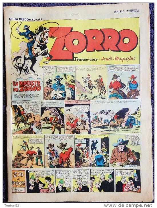 ZORRO - N° 101 -  (  9 Mai 1948 ) . - Zorro