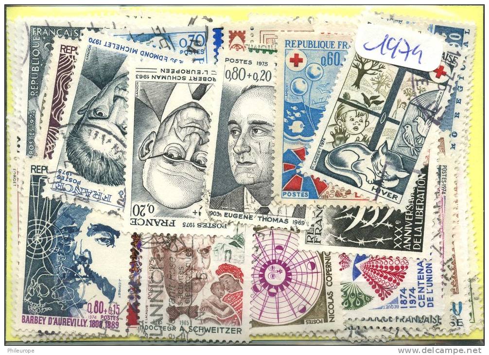 France  Années Completes (o) 1974 (47 Timbres) - 1970-1979