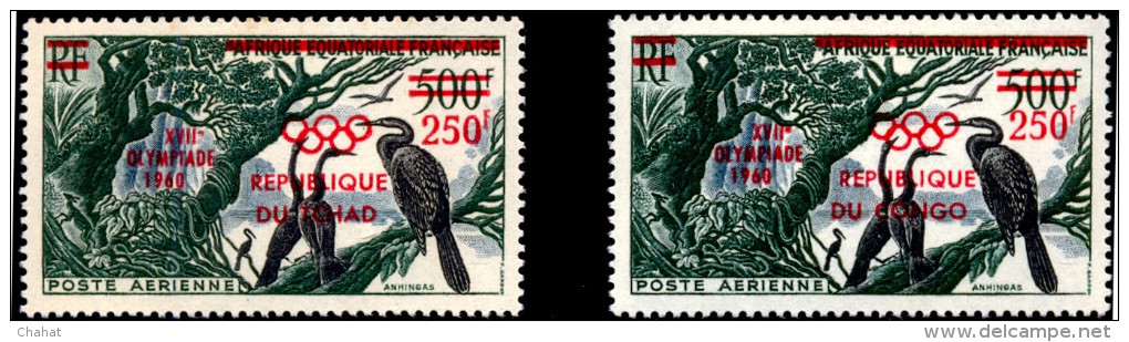 DN-51-MARINE BIRDS-FRENCH EQUATORIAL AFRICA-1953-DELUXE PROOF,PERF OVPT, IMPERF STAMP, COVER Etc-MNH - Albatrosse & Sturmvögel