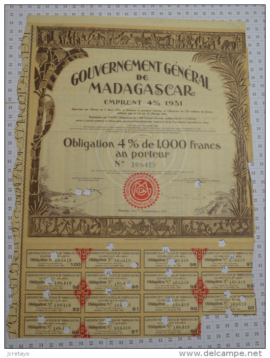 Gouvernement General De Madagascar - Banque & Assurance