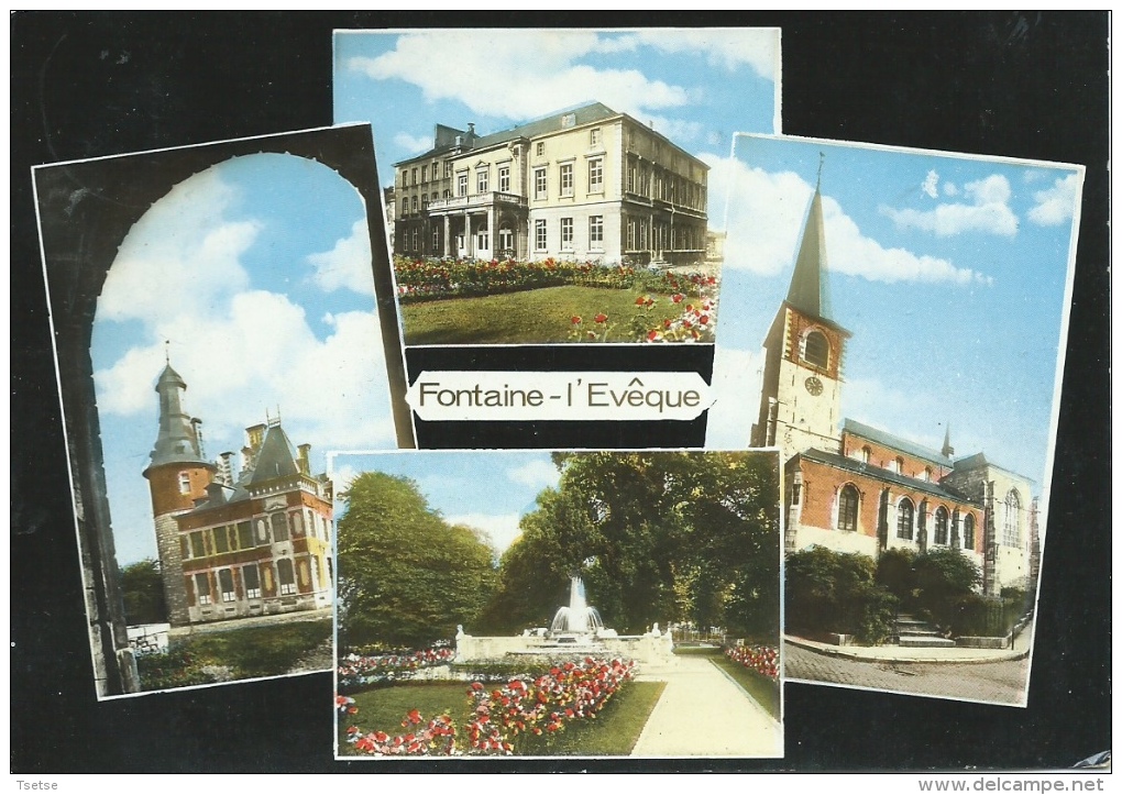 Fontaine-l´Evêque - Jolie Carte Montrant 4 Vues De La Commune - 1955 - Fontaine-l'Eveque