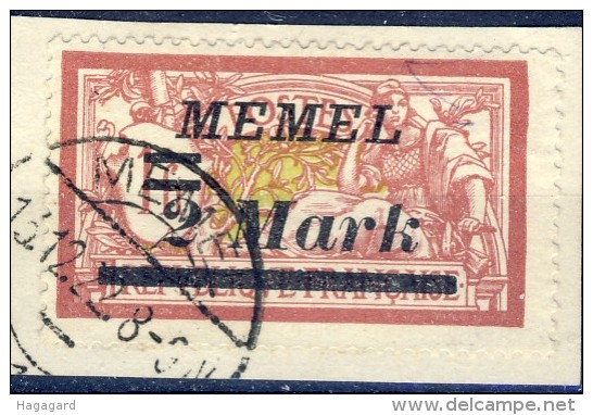 ##K1192. Memel 1922. Michel 67. Cancelled On Fragment. - Used Stamps