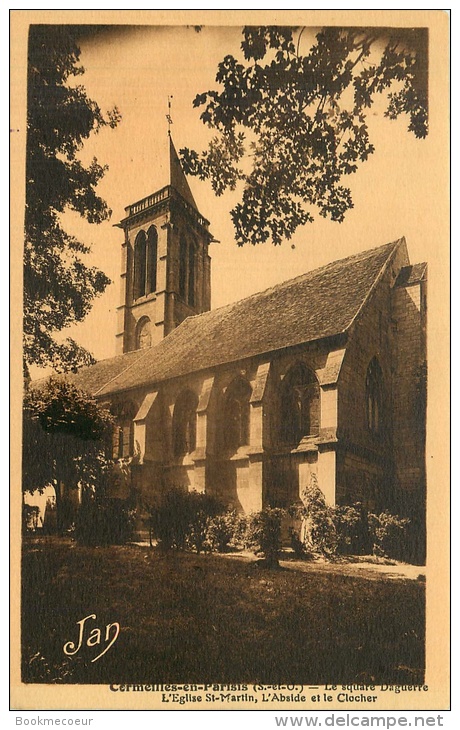 95    CORMEILLES  EN PARISIS    LE SQUARE DAGUERRE L'ELISE ST MARTIN L'ABSIDE ET LE CLOCHER - Cormeilles En Parisis