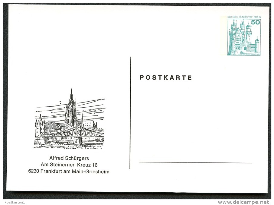 BERLIN PP81 B2/002 Privat-Postkarte ANSICHTEN FRANKFURT ** 1980 - Cartoline Private - Nuovi