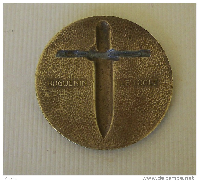 Médaille Bronze Suisse Militaire Du 1èr Aout 1940 Défilé De Troupes - Autres & Non Classés