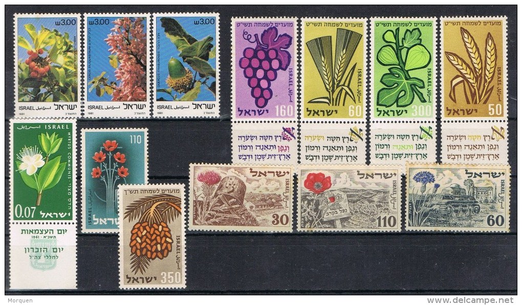 Lote Sellos ISRAEL, Fruits, Plantes, Botanica, Flowers, Flores */** - Lots & Serien