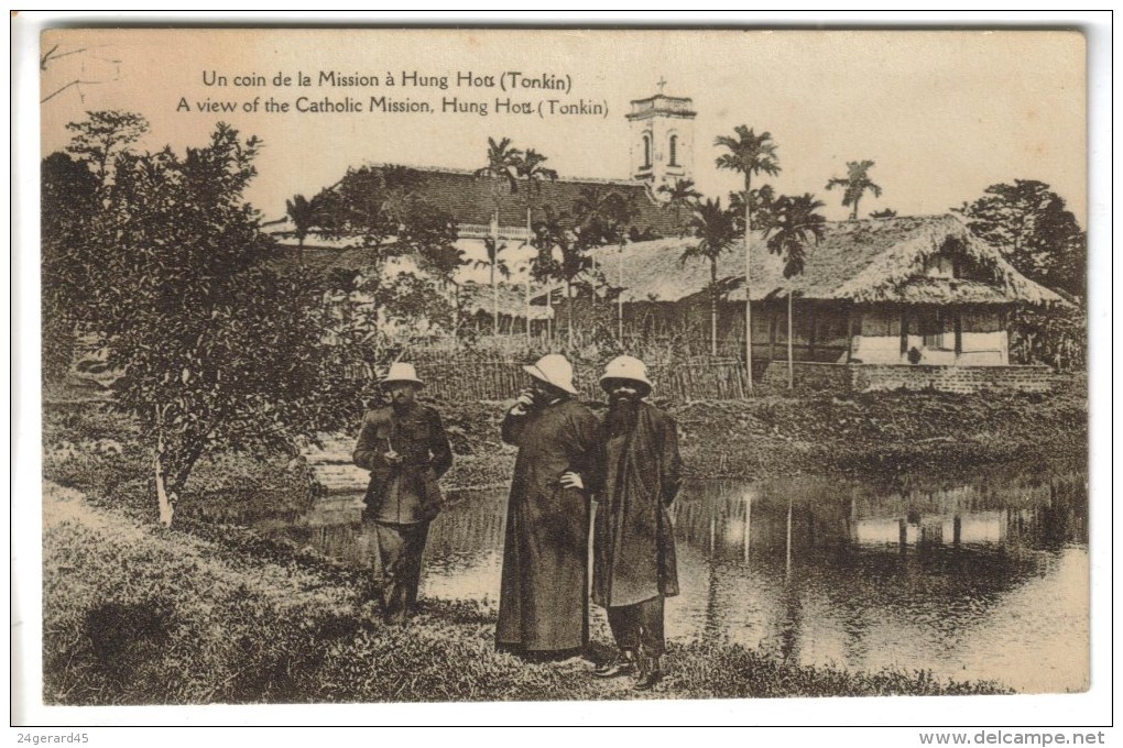 CPSM HUNG HOU (Viet Nam) - TONKIN : Un Coin De La Mission - Viêt-Nam