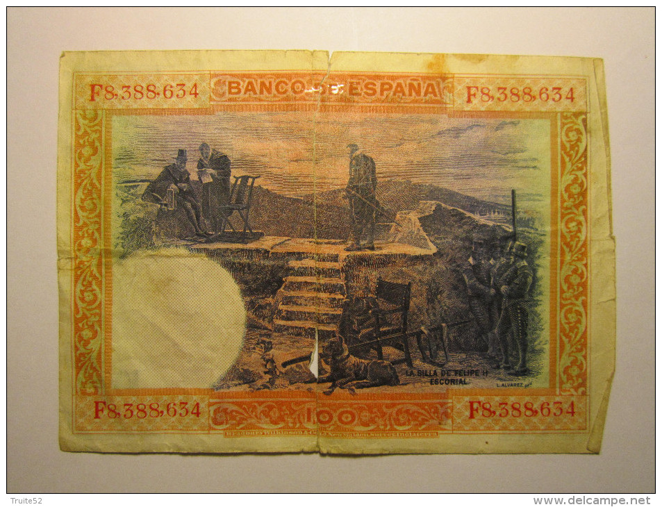 ESPAGNE 100 PESETAS 1925 Scotché - 100 Pesetas