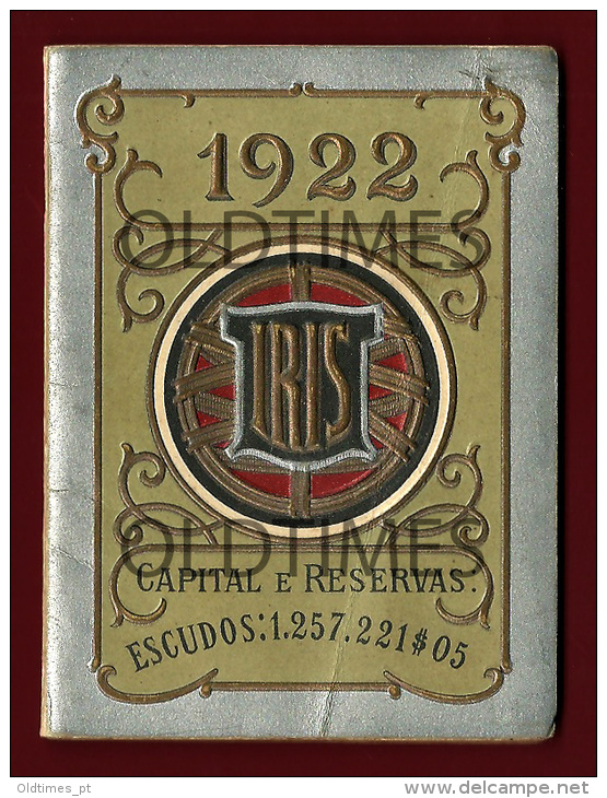 PORTUGAL - IRIS - COMPANHIA DE SEGUROS - CALENDARIO BRINDE - 1922 OLD ADVERTISING CALENDAR - Small : 1921-40