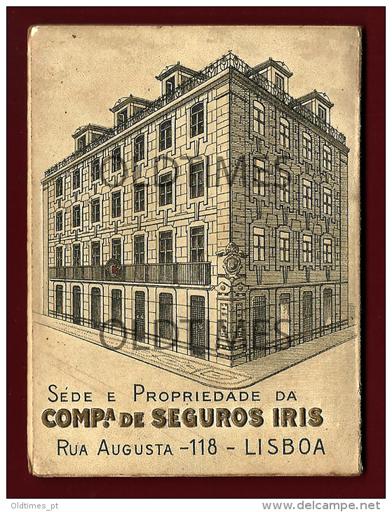 PORTUGAL - IRIS - COMPANHIA DE SEGUROS - CALENDARIO BRINDE - 1922 OLD ADVERTISING CALENDAR - Small : 1921-40