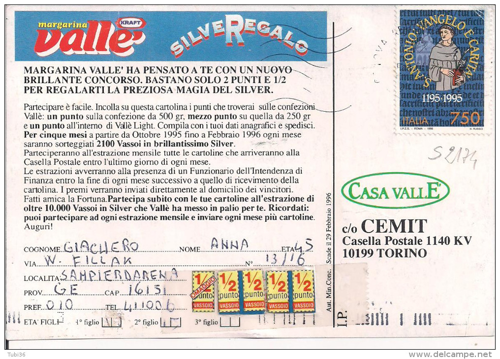 KRAFT, MARGARINA VALLE', SILVEREGALO, COLORI ,VIAGGIATA, S.ANTONIO 750 - Recepten (kook)