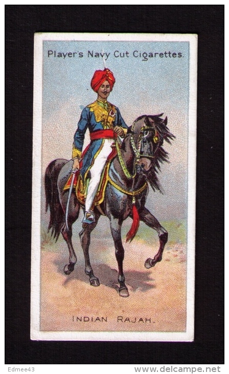 Petite Image (trade Card) Cigarettes John Player, « Riders Of The World » (cavaliers), N° 38, Rajah, Inde - Player's