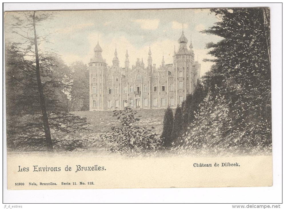 CP Environs De Bruxelles. Château De Dilbeek (Sainte Alène) Légèrement Colorisé Vers 1905 Nels - Dilbeek