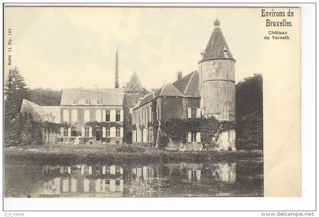 CP Environs De Bruxelles. Château De Ternath Ternat Légèrement Colorisé Vers 1905 Nels - Ternat