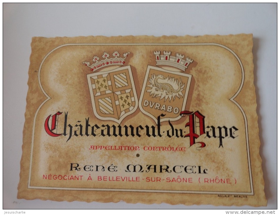 ÉTIQUETTE CHATEAUNEUF DU PAPE APPELLATION CONTROLEE - Armures