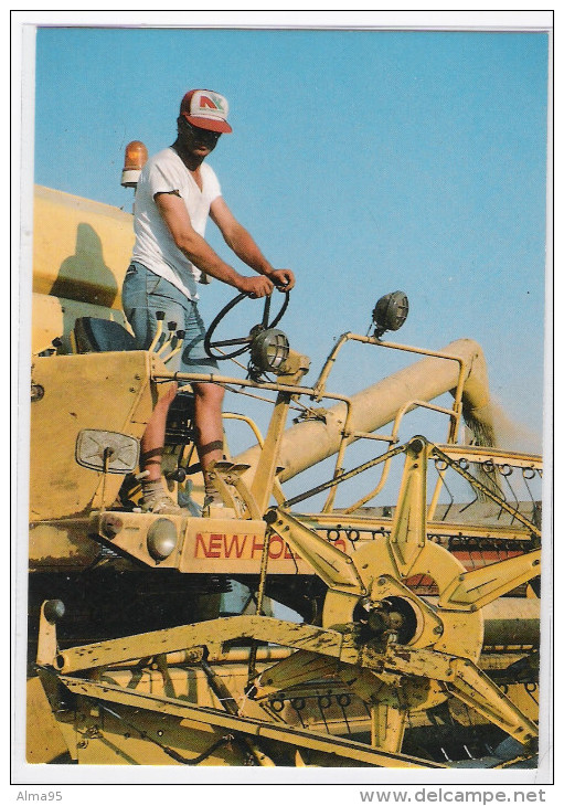 CPM - Châtenay (Eure Et Loir)  Eric Pitois Récolte Ses Pois Avec Sa NEW-HOLLAND Le 13 Juillet 1989 - Tractors