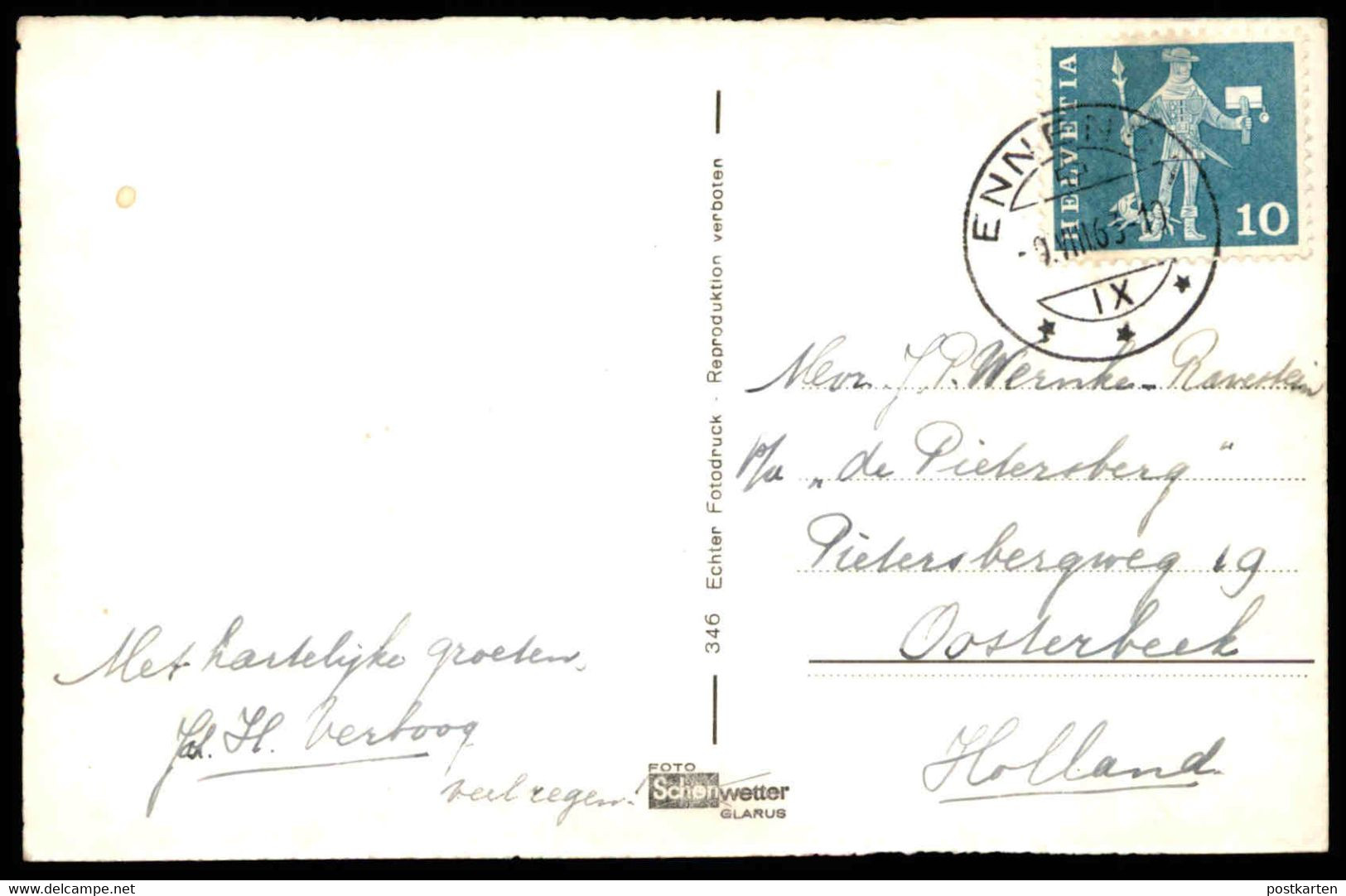 ÄLTERE POSTKARTE ENNENDA TOTALANSICHT BERGE Glarus Suisse Switzerland Schweiz Helvetia Ansichtskarte Postcard Cpa AK - Ennenda