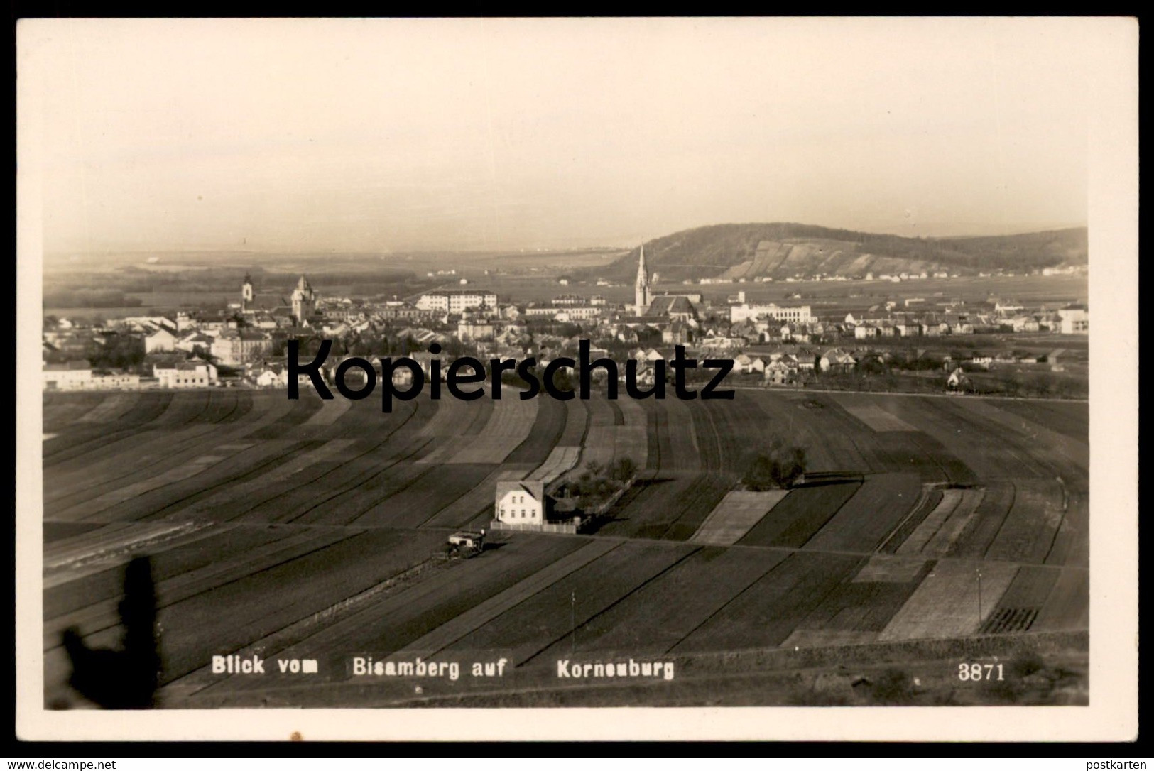 ALTE POSTKARTE BLICK VOM BISAMBERG AUF KORNEUBURG Niederösterreich Österreich Austria Autriche Postcard Ansichtskarte AK - Korneuburg