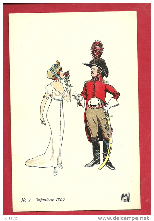 FRP-21  Costume, Infanterie 1800.  Circulé Sous Enveloppe - Uniformi