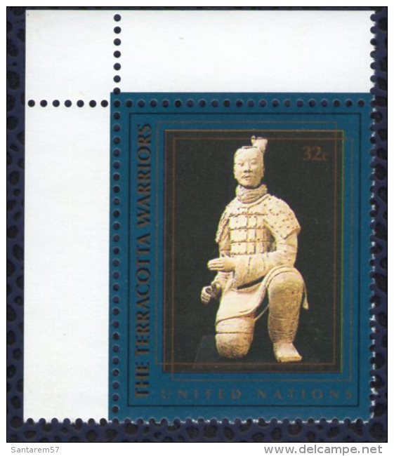 Nations Unies 1997 ONU Neuf The Terracotta Warriors Guerriers En Argile Coin De Feuille - Neufs