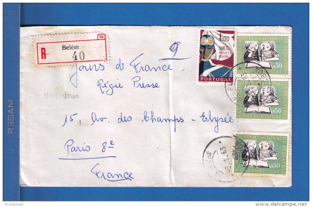 Portugal Santé Médecine Pediatria Pediatrics Pédiatrie Cong. 1963 Cover S.ZENÂO 3x Courrier Mail  Sp655 - Medizin