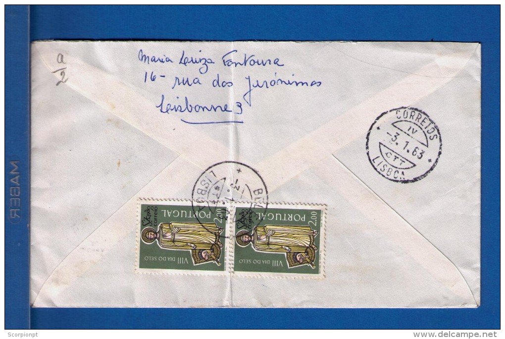 Portugal Santé Médecine Pediatria Pediatrics Pédiatrie Cong. 1963 Cover S.ZENÂO 3x Courrier Mail  Sp655 - Medizin