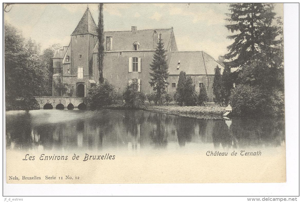 CP Environs De Bruxelles. Château De Ternat Ternath Légt Colorisé Vers 1905 Nels - Ternat