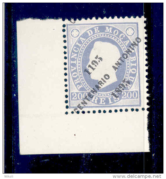 ! ! Mozambique - 1895 King Luis W/OVP St. Anthony 200 R - Af. 48 - NGAI - Mozambique