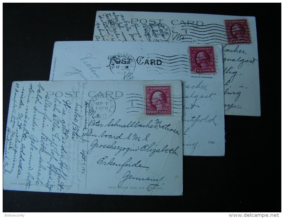 == US Lot 3 Old Cars From Hackensack To Oldenburg Germany , 1911-1913 - 5 - 99 Postcards