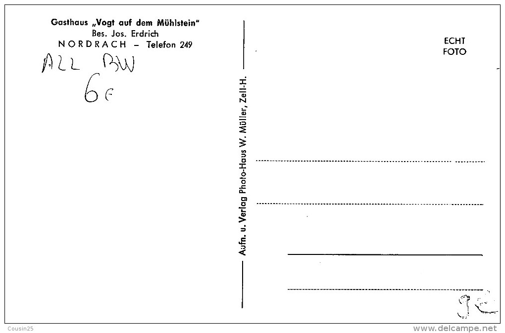 ALLEMAGNE - Gasthaus "Vogt Auf Dem MUHLSTEIN - Muellheim