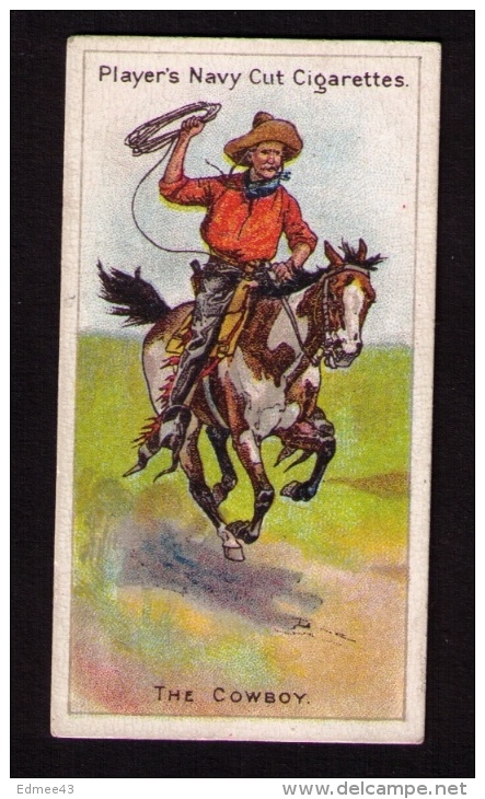 Petite Image (trade Card) Cigarettes John Player, « Riders Of The World » (cavaliers), N° 17, Cowboy, États-Unis - Player's