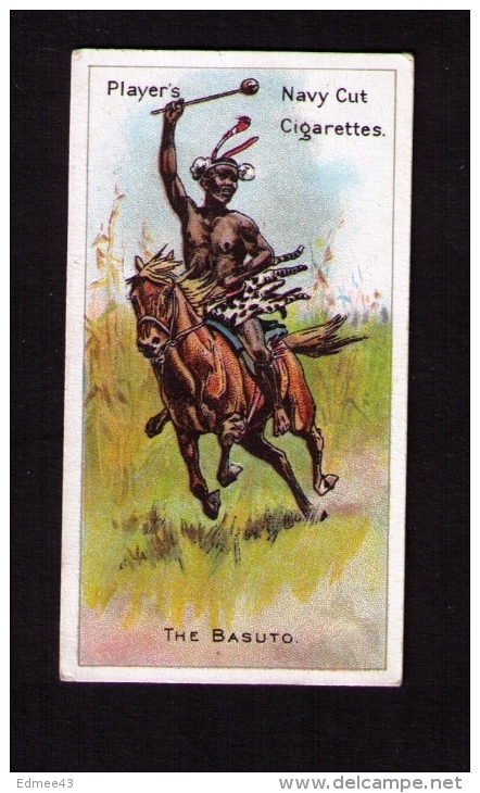 Petite Image (trade Card) Cigarettes John Player, « Riders Of The World » (cavaliers), N° 15, Basuto, Afrique Du Sud - Player's