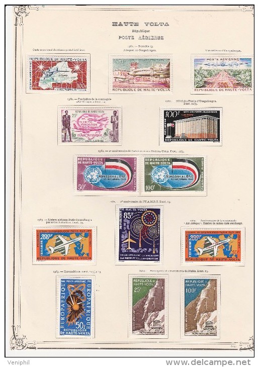 HAUTE -VOLTA - POSTE AERIENNE N° 1 A 13 NEUF X 1961 A 1965  COTE : 41 € - Nuovi