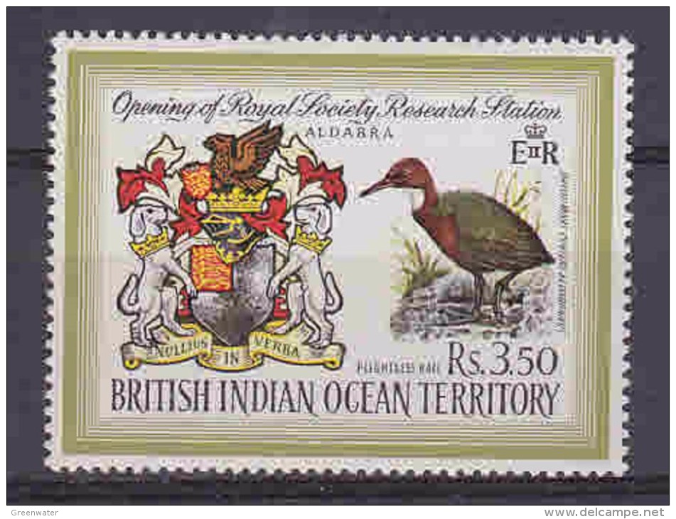 British Indean Ocean 1971 Bird / Coat Of Arms 1v ** Mnh (20815) - Brits Indische Oceaanterritorium