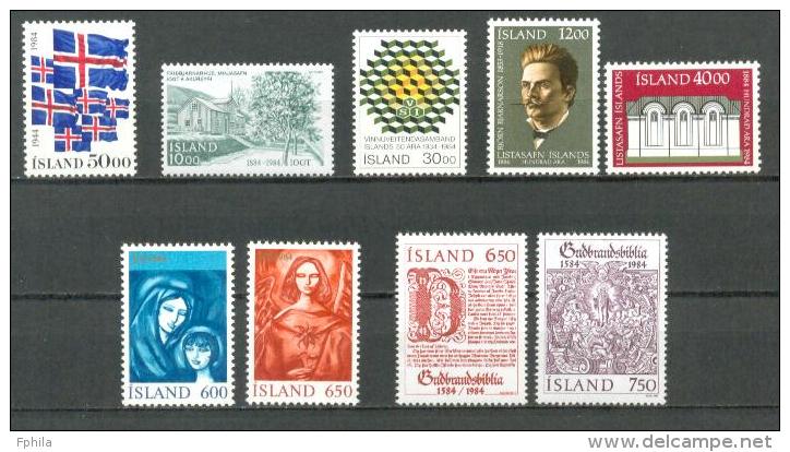 1984 ICELAND COMPLETE SETS ALL MNH ** - Nuevos