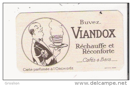 VIANDOX CARTE PARFUMEE ANCIENNE PARFUMEE A L'ORCHIDEE - Anciennes (jusque 1960)