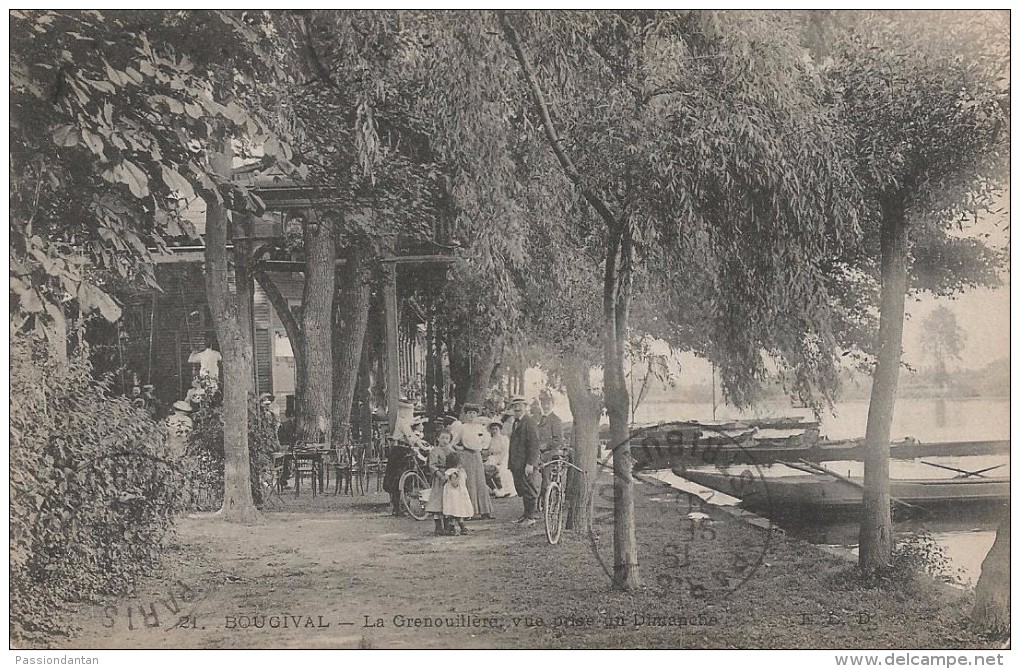 CPA Bougival - La Grenouillère - Vue Prise Un Dimanche - Bougival