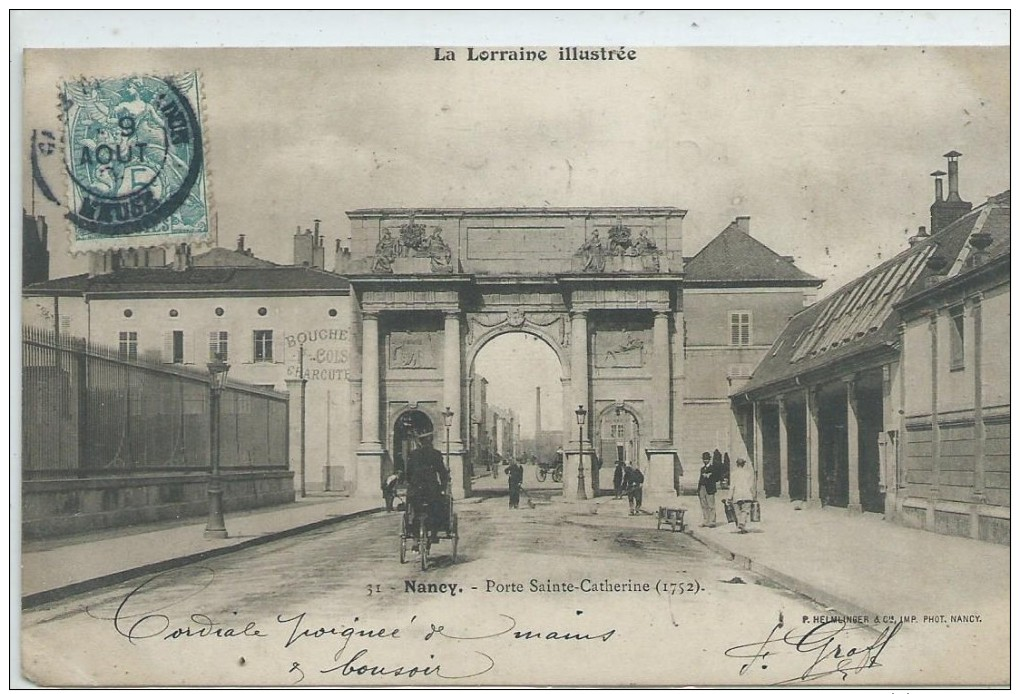 54, Meurthe Et Moselle, NANCY, Porte Sainte-Catherine (1752), Animations,Scan Recto-Verso - Nancy