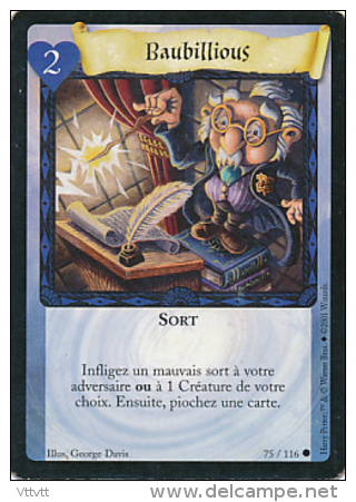 Trading Card Game, HARRY POTTER : Baubillious, Sort, 75/116 - Harry Potter