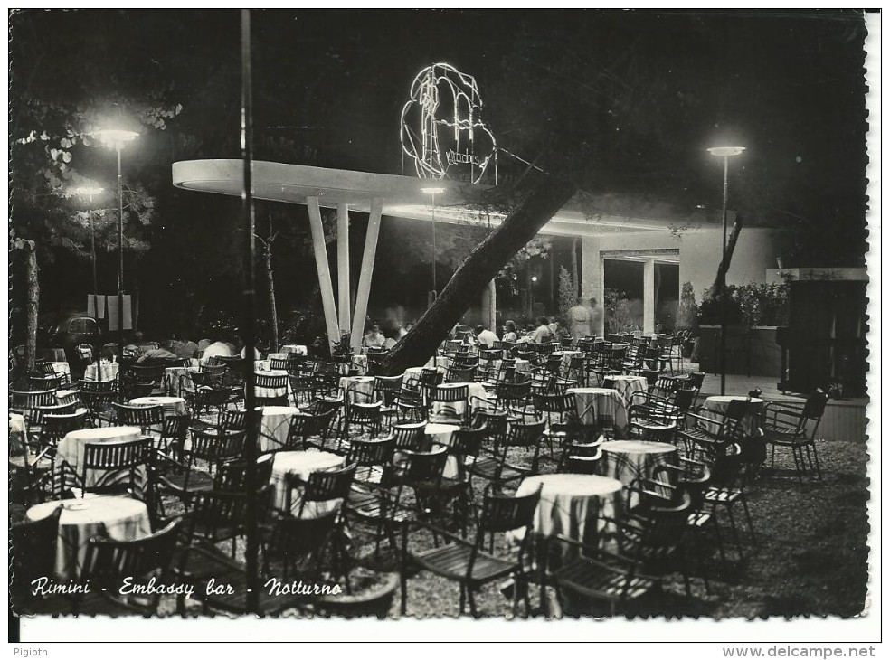 DIS717 - RIMINI - EMBASSY BAR - F.G. VIAGGIATA 1953 - Rimini